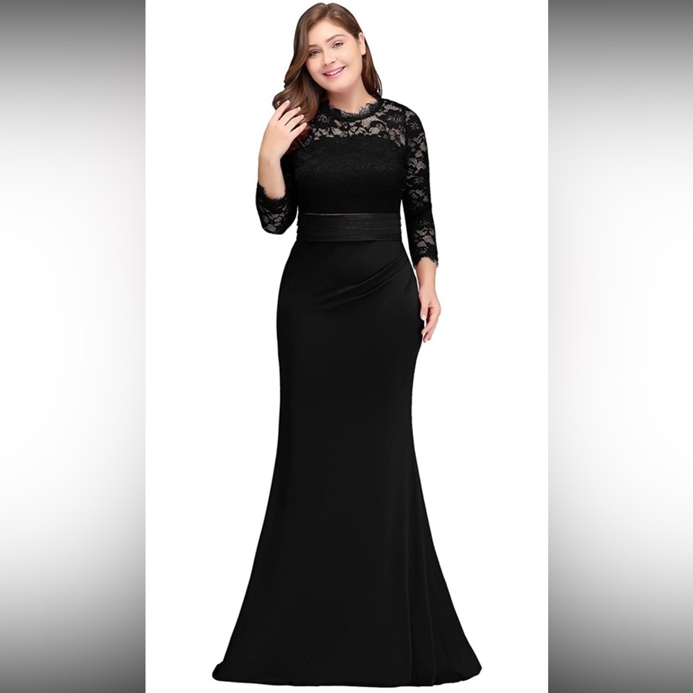 Black formal bridesmaid dress